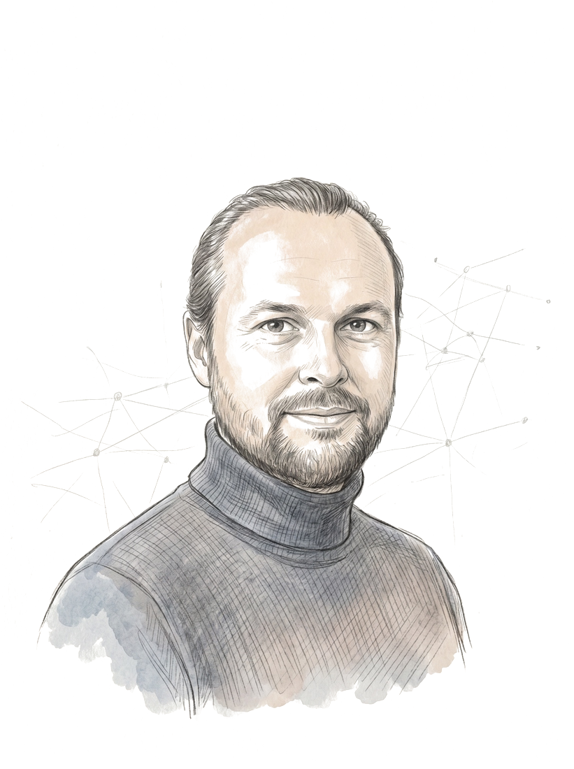Portrait illustré de Charles Gautier, architecte agentique